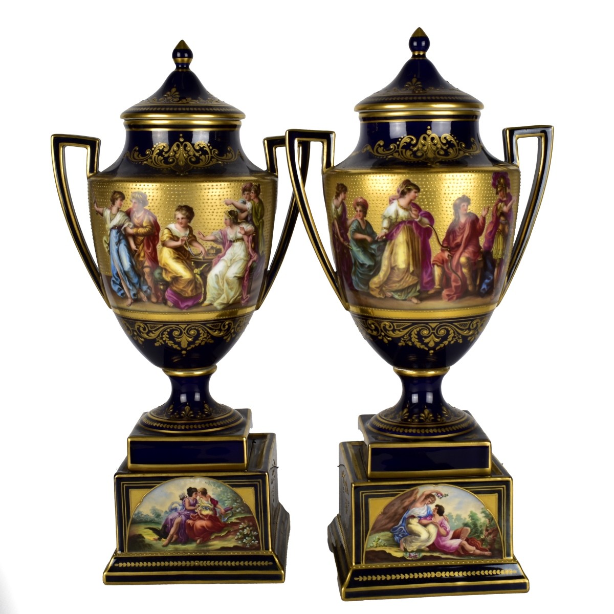 Pair of Royal Vienna Urns