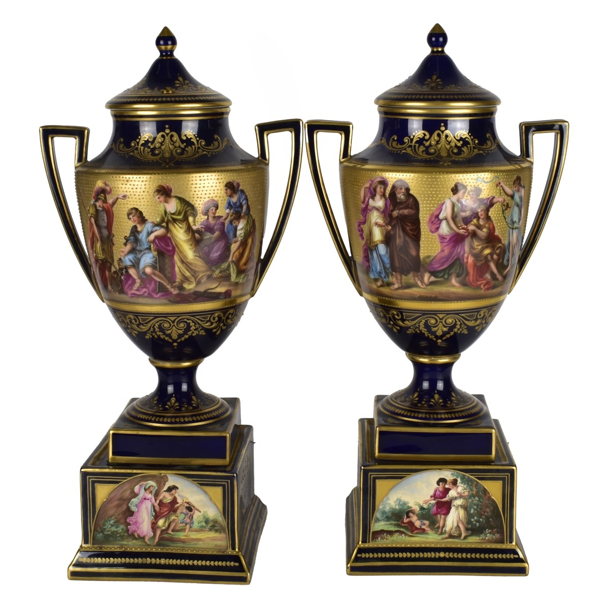 Pair of Royal Vienna Urns