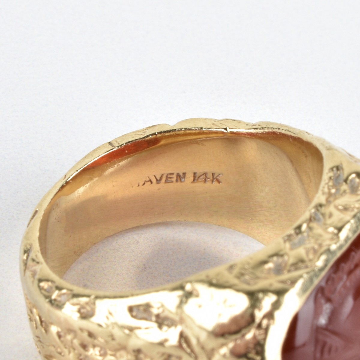 Carnelian and 14K Ring