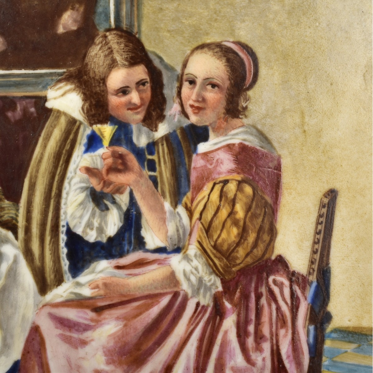 German Painted Porcelain Plaque