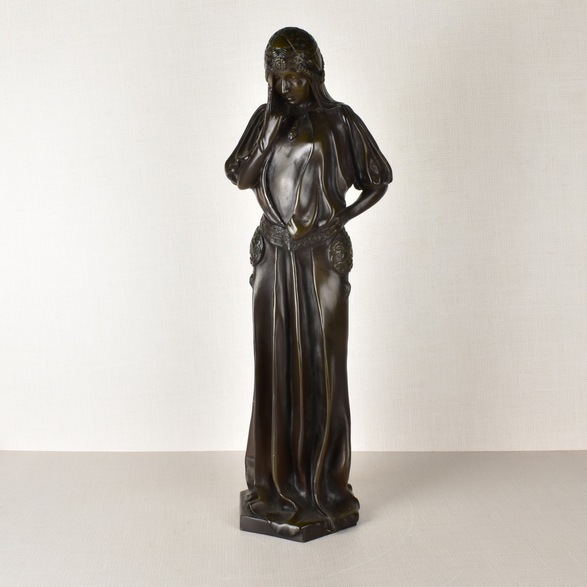 Art Nouveau Style Bronze of a Woman