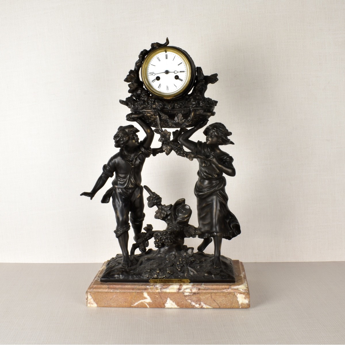 French Art Nouveau Figural Clock