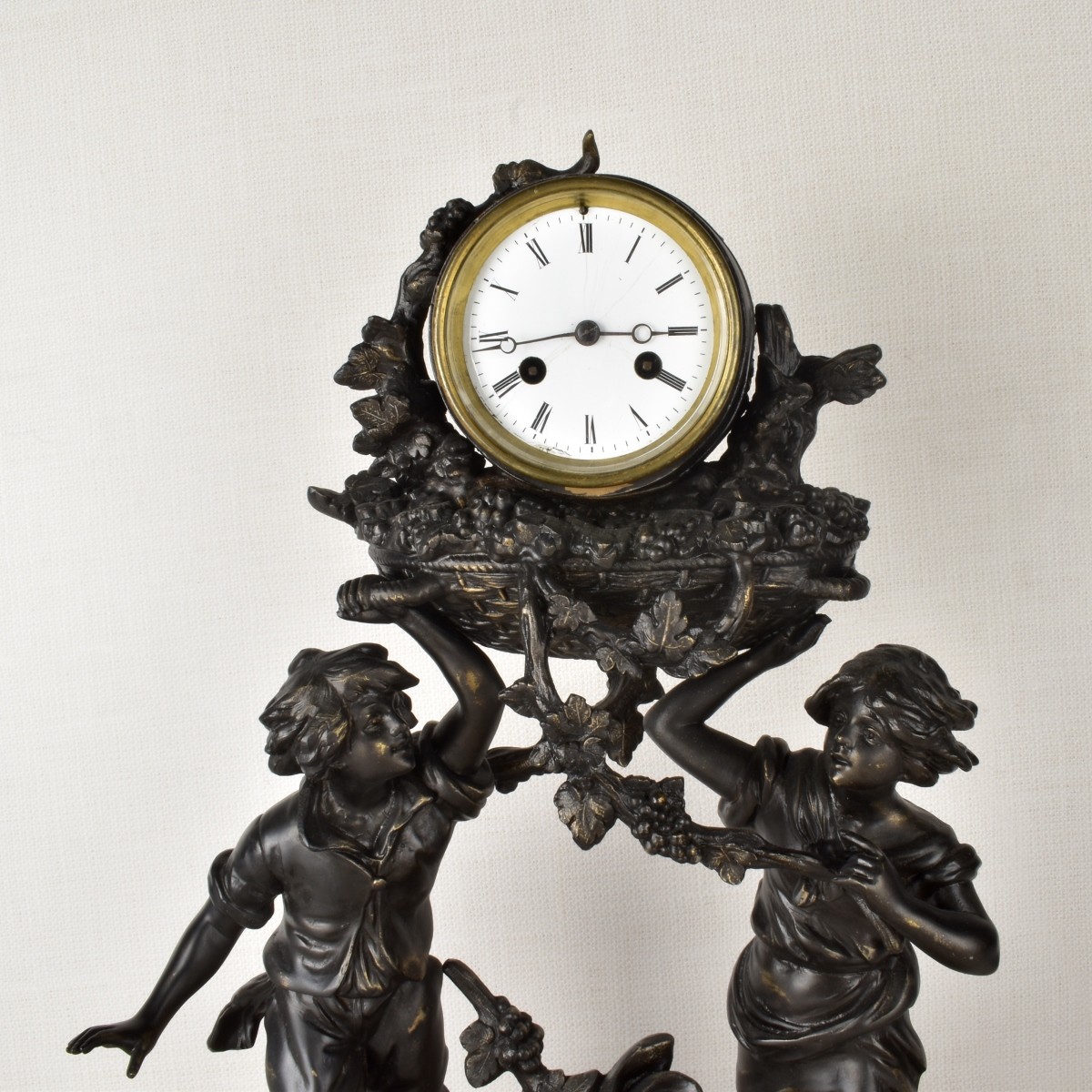 French Art Nouveau Figural Clock