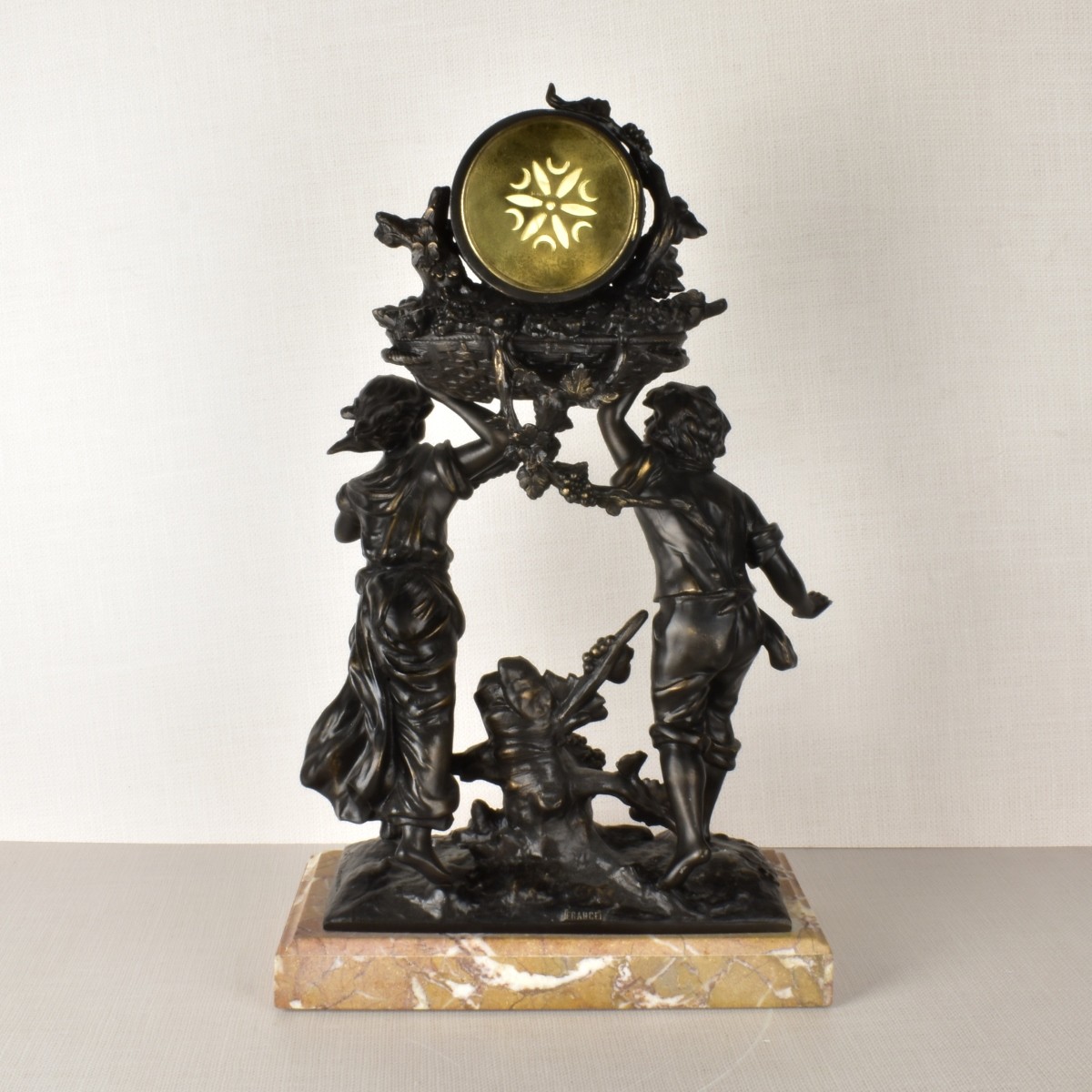 French Art Nouveau Figural Clock