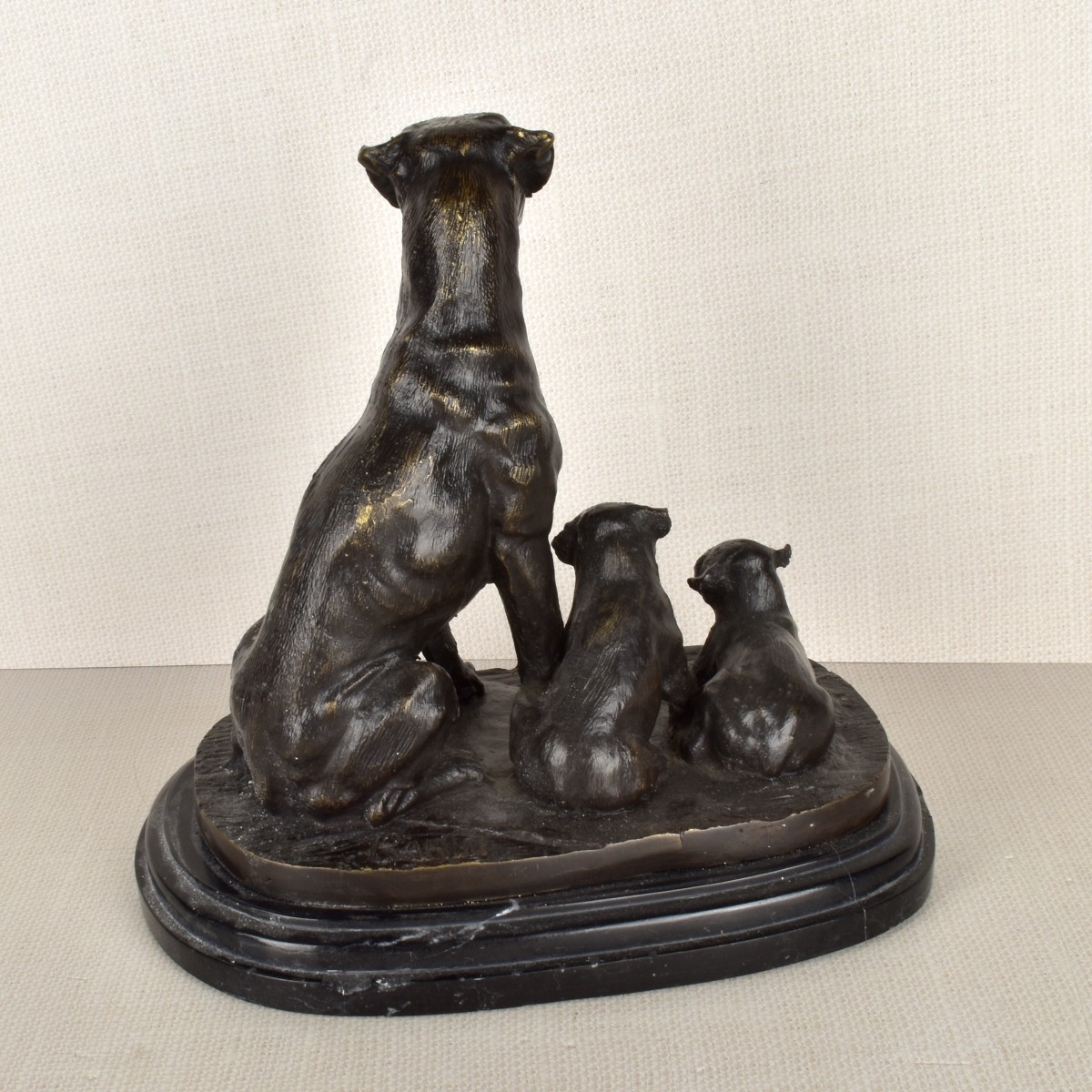 French Bronze Figurine of Dogs