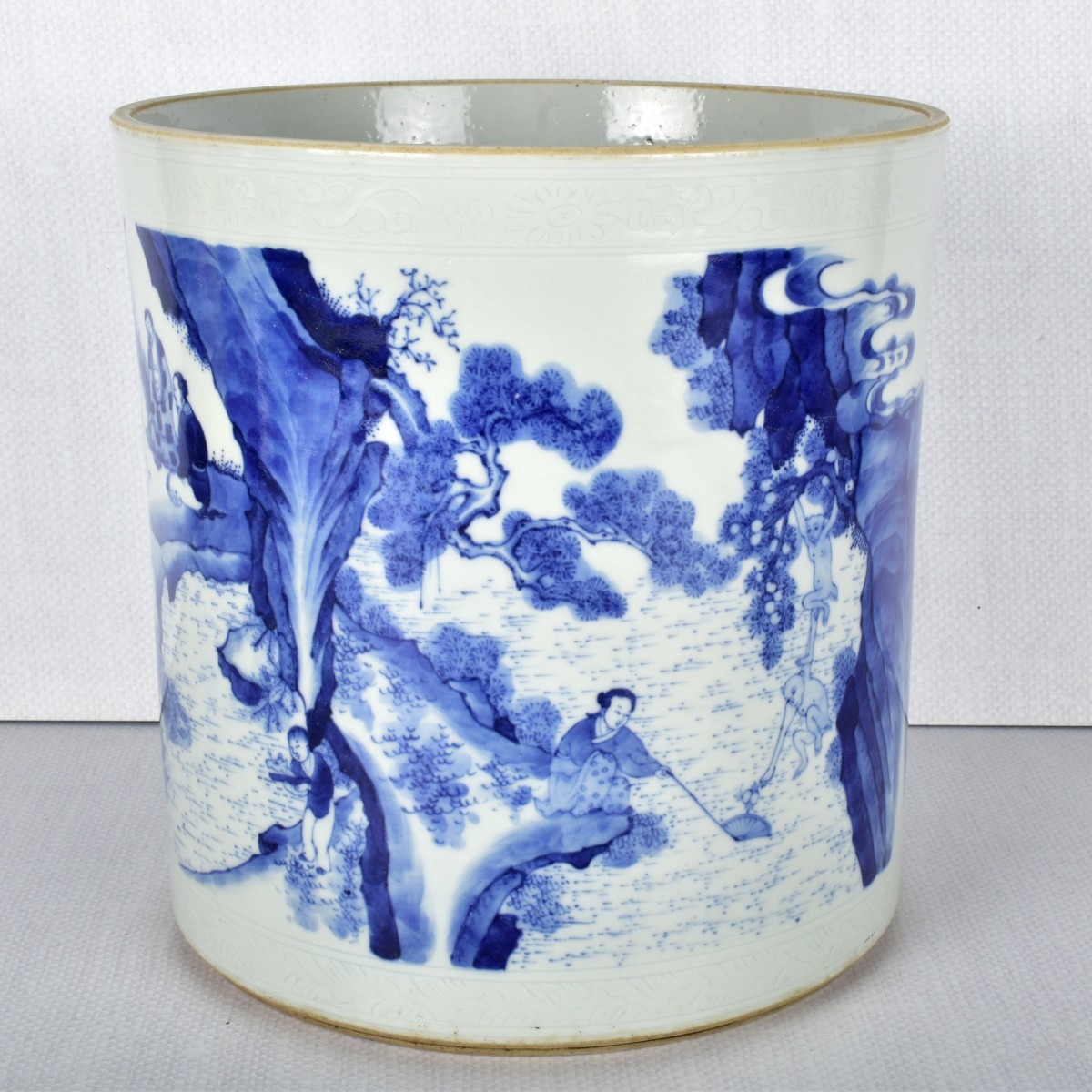 Chinese Blue and White Porcelain Brush Washer