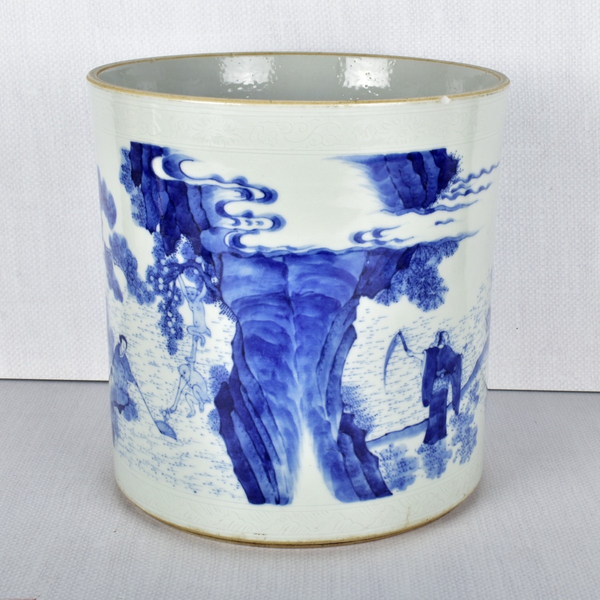 Chinese Blue and White Porcelain Brush Washer