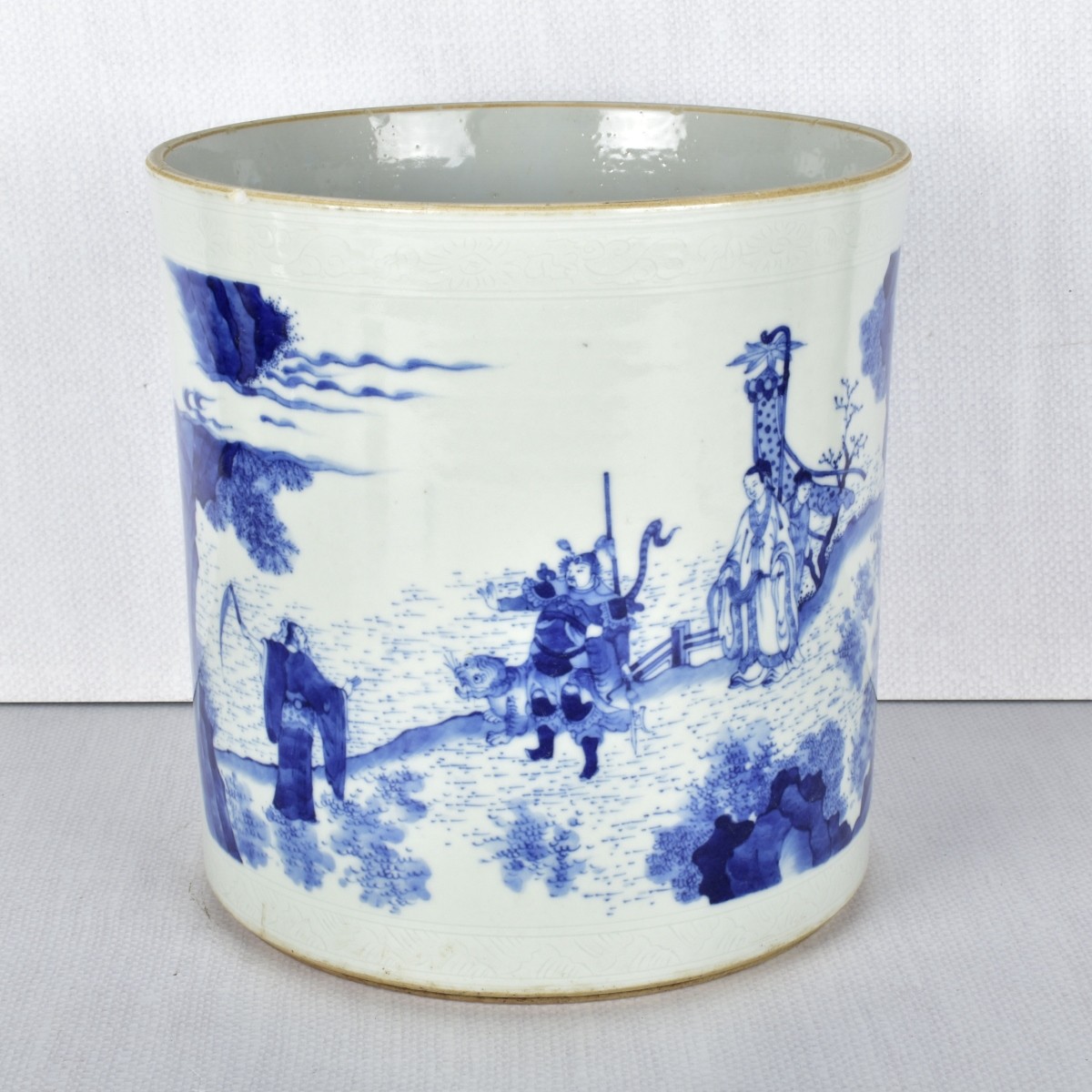 Chinese Blue and White Porcelain Brush Washer