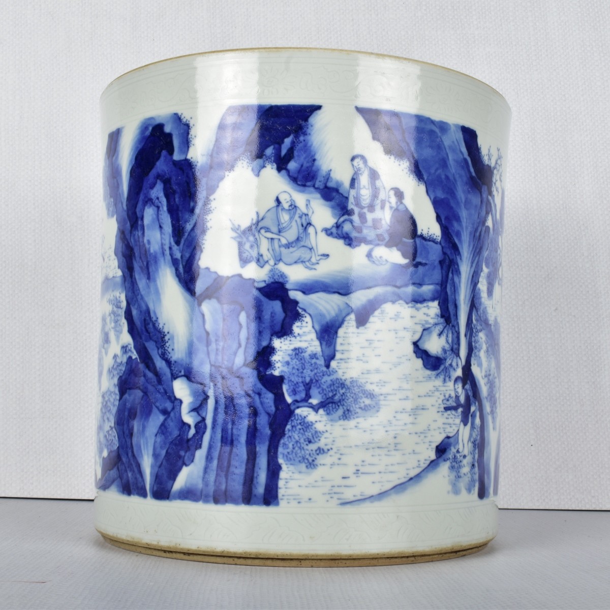 Chinese Blue and White Porcelain Brush Washer