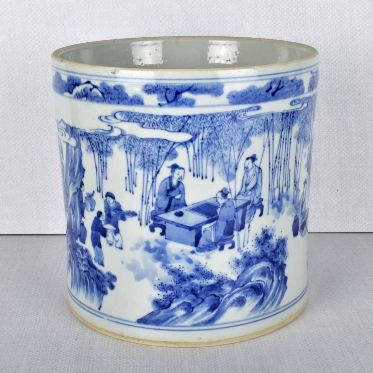 Chinese Blue and White Porcelain Brush Washer