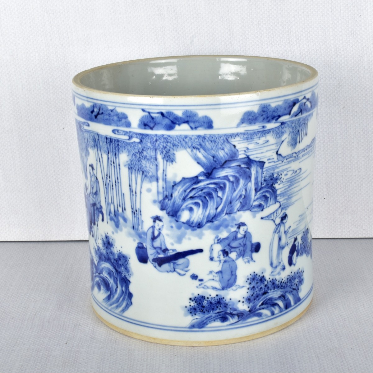 Chinese Blue and White Porcelain Brush Washer