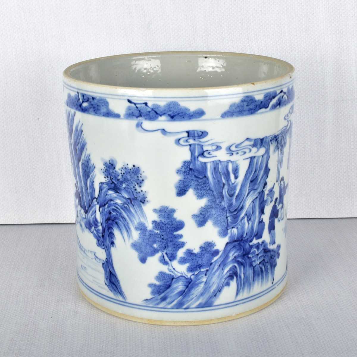 Chinese Blue and White Porcelain Brush Washer