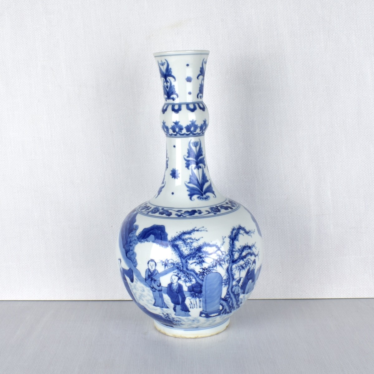 Chinese Blue and White Porcelain Bottle Vase