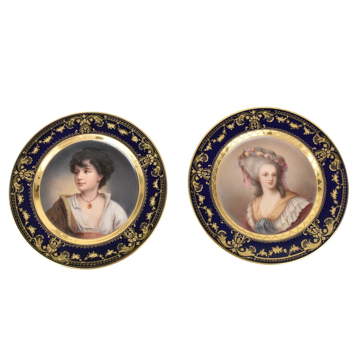 Royal Vienna Portrait Plates