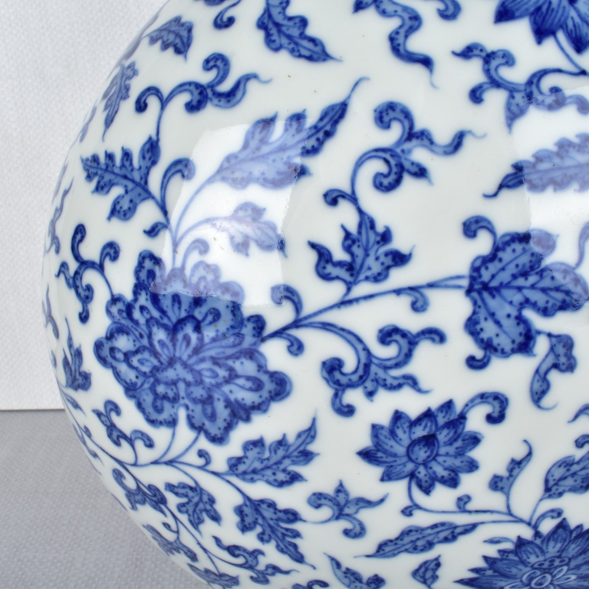 Porcelain Chinese Blue and White Moon Flask