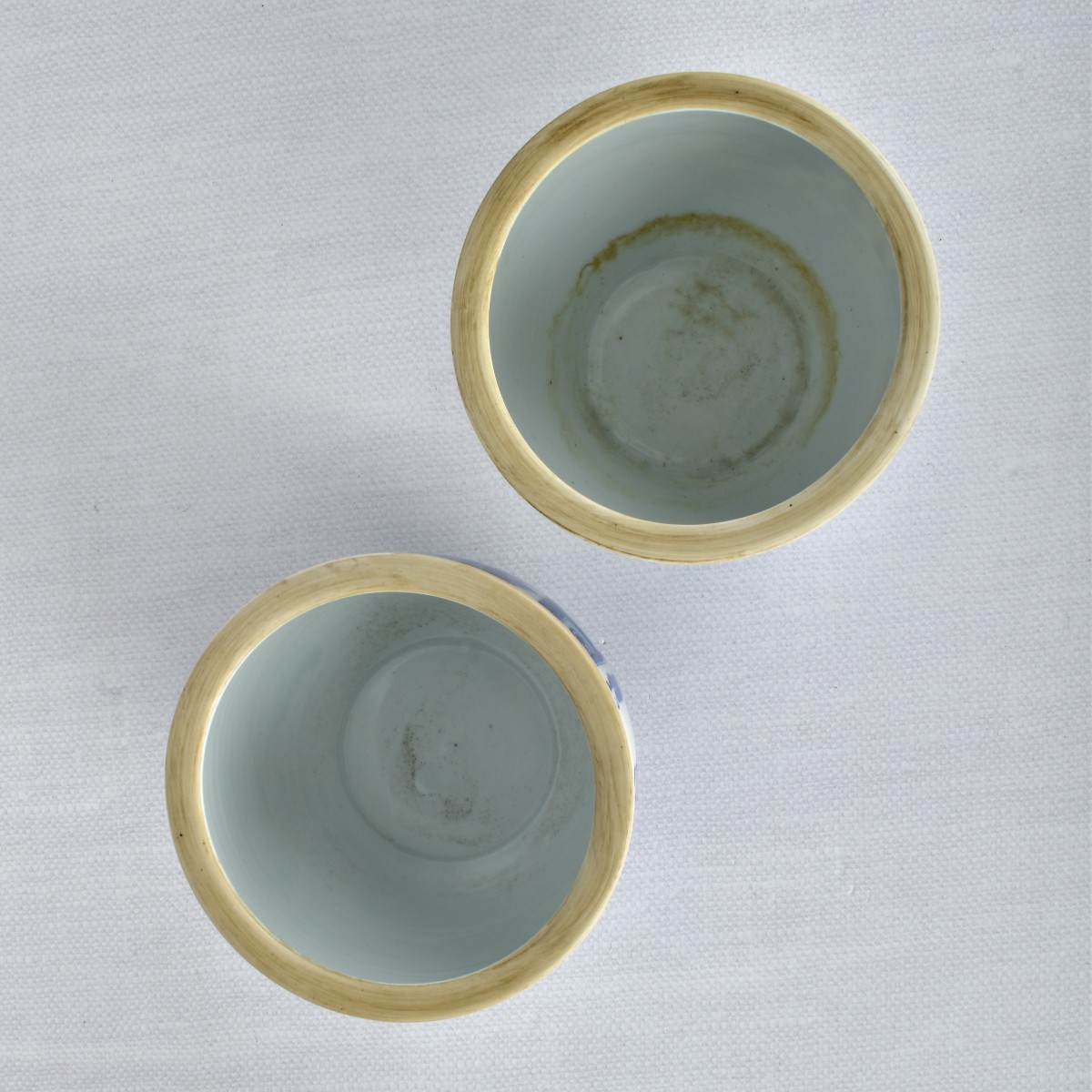 Pair of Chinese Blue and White Porcelain Pots