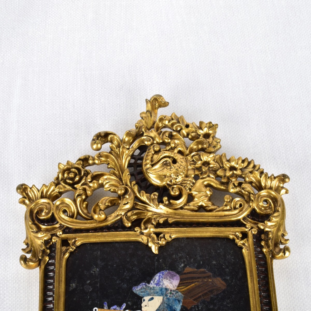 Italian Pietra Dura Plaque of a Musician