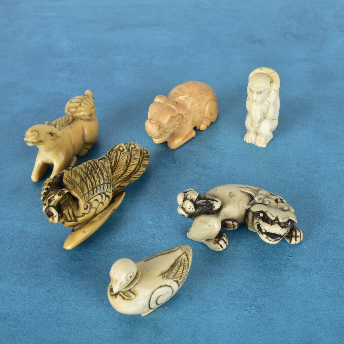 Japanese Polychromed Carved Netsukes