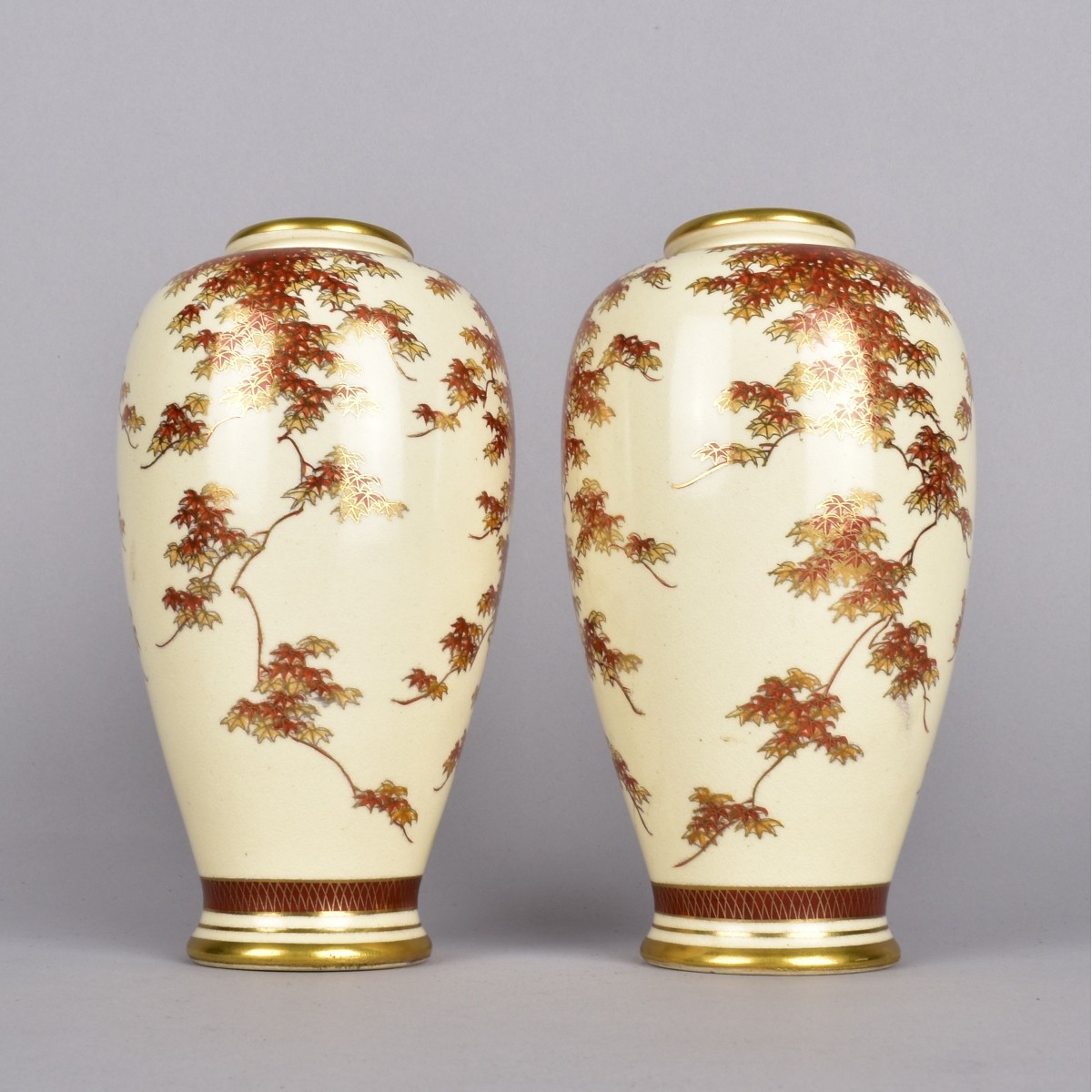 Japanese Satsuma Landscape Vases