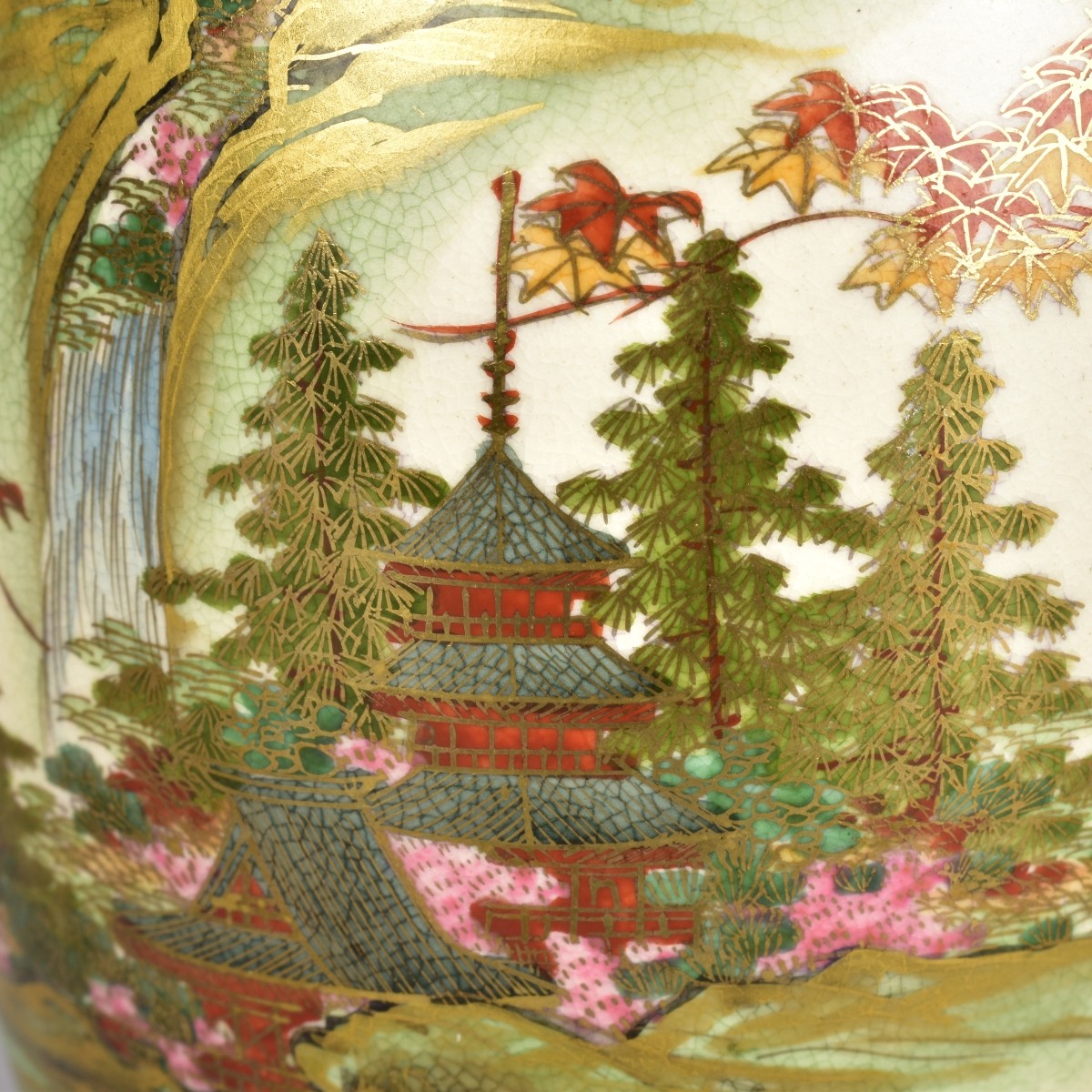 Japanese Satsuma Landscape Vases