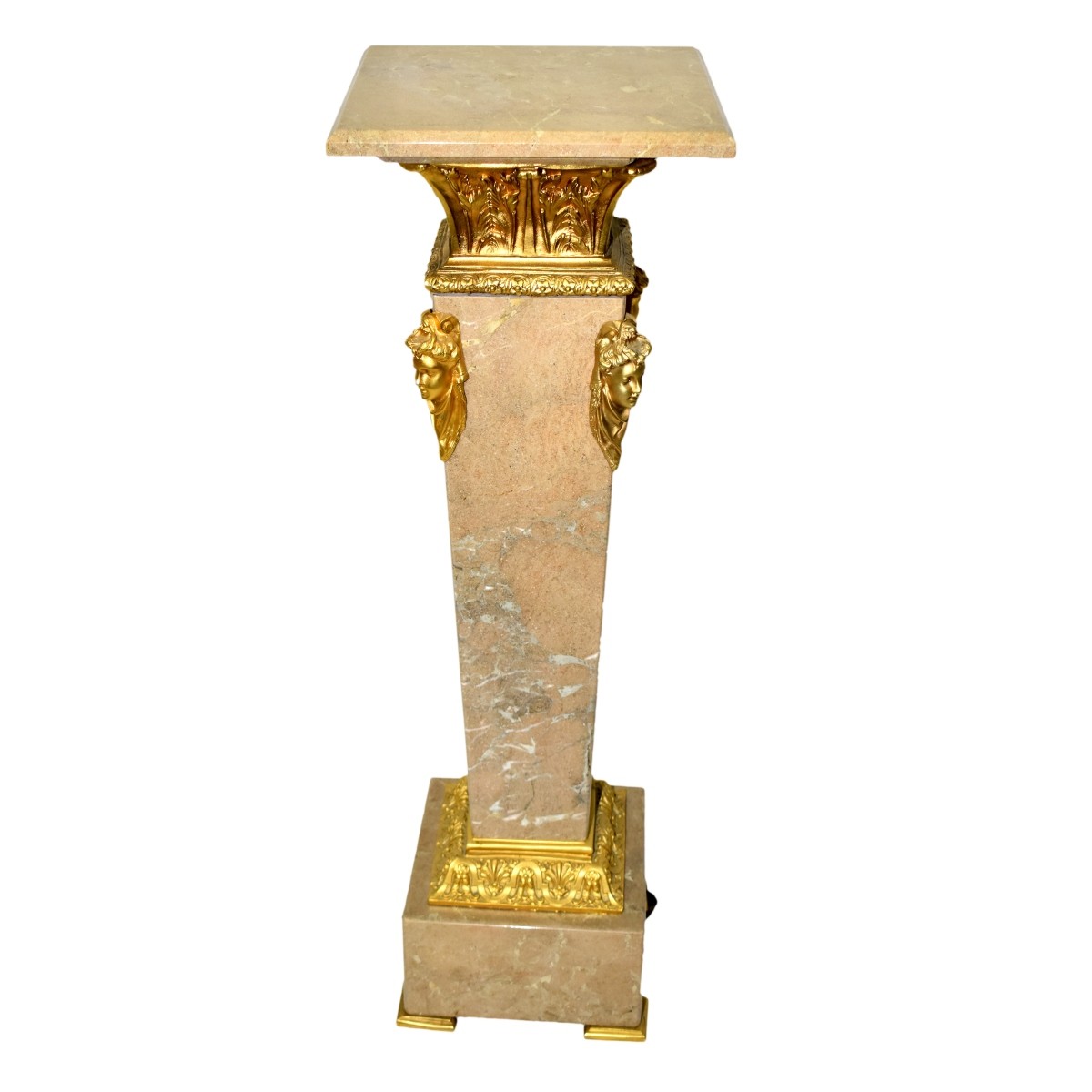 Marble Pedestal with Bronze Mounts