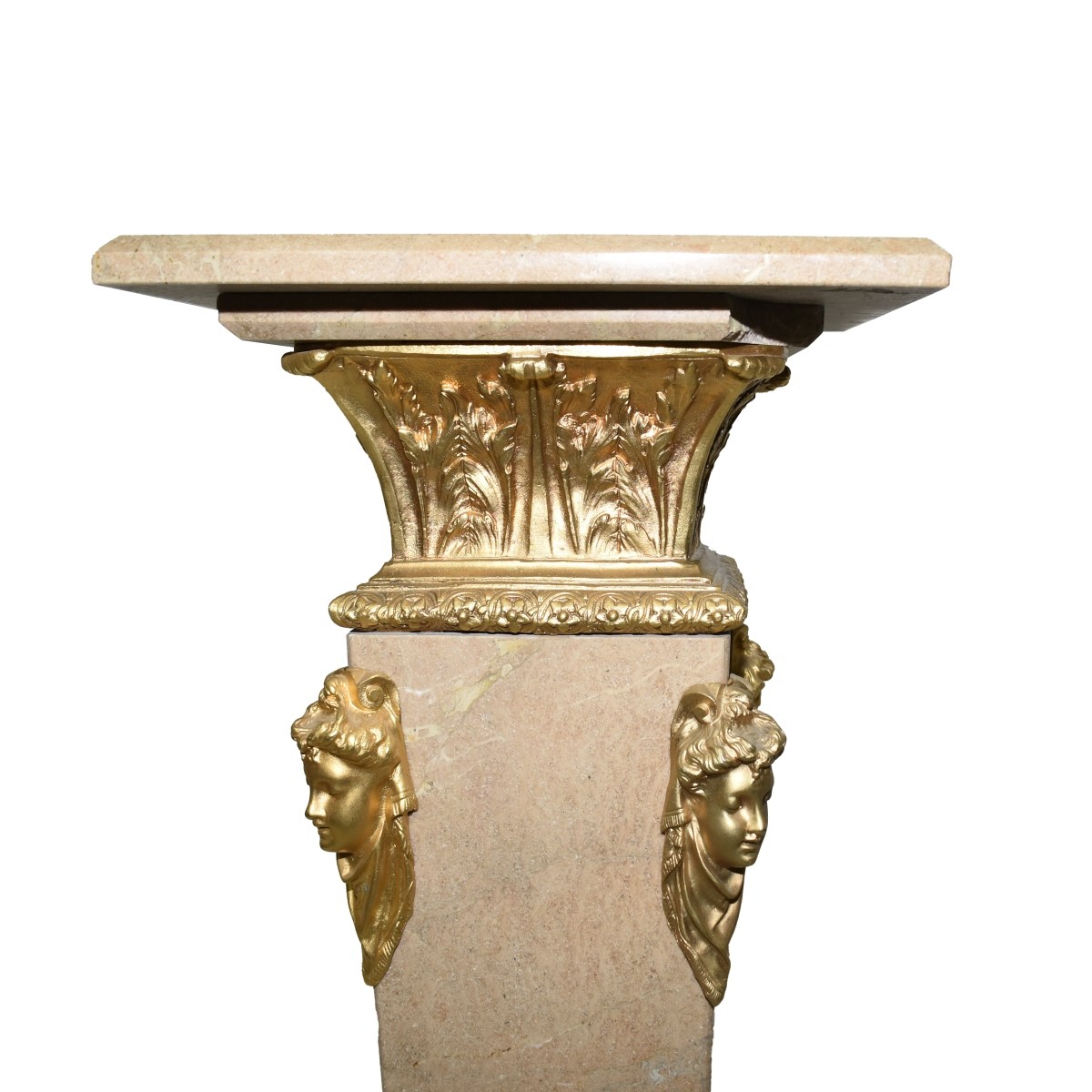 Marble Pedestal with Bronze Mounts