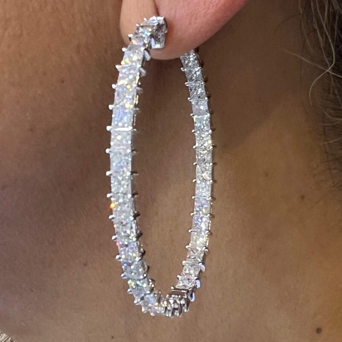 Diamond and 18K Earrings