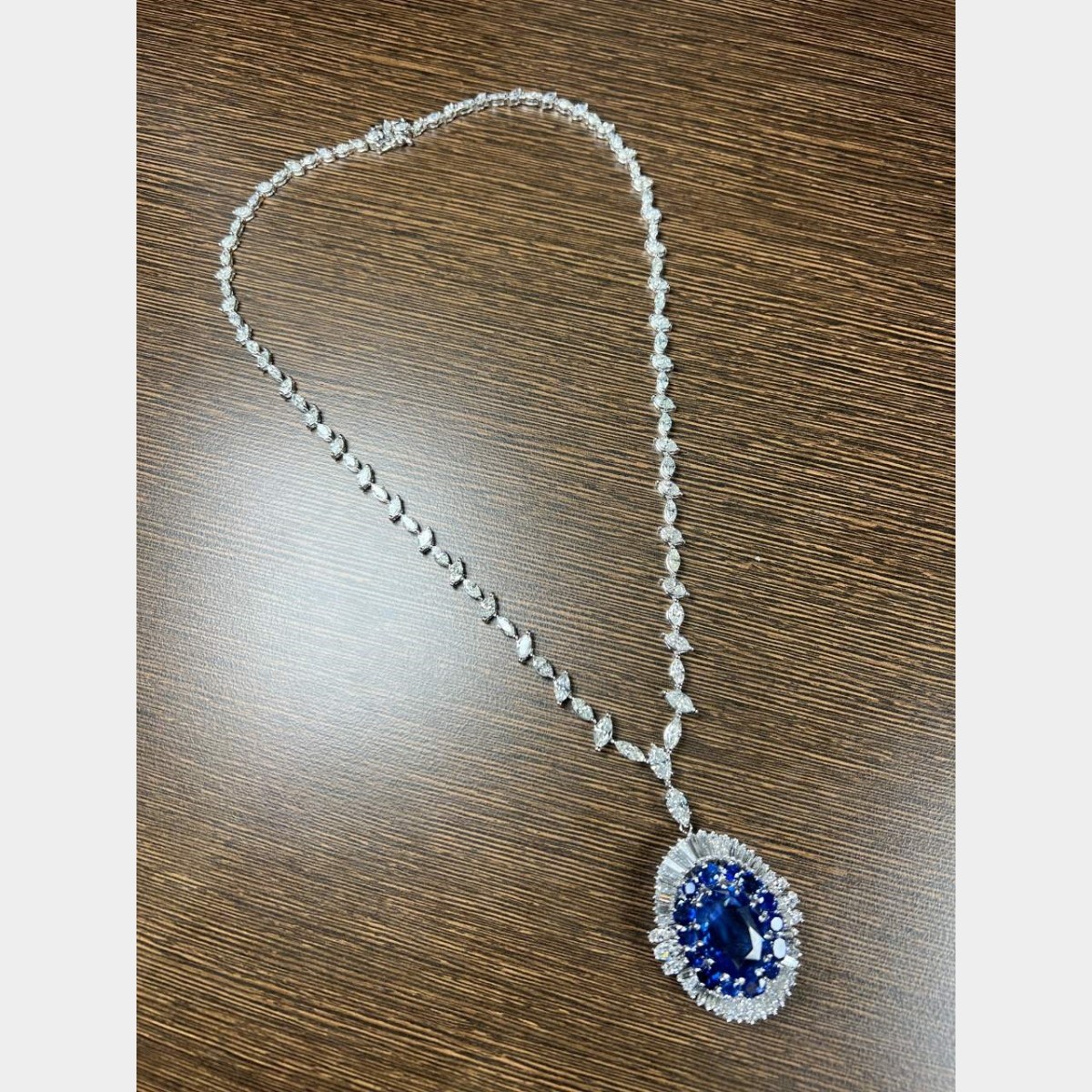 Gubelin Sapphire and Platinum Necklace