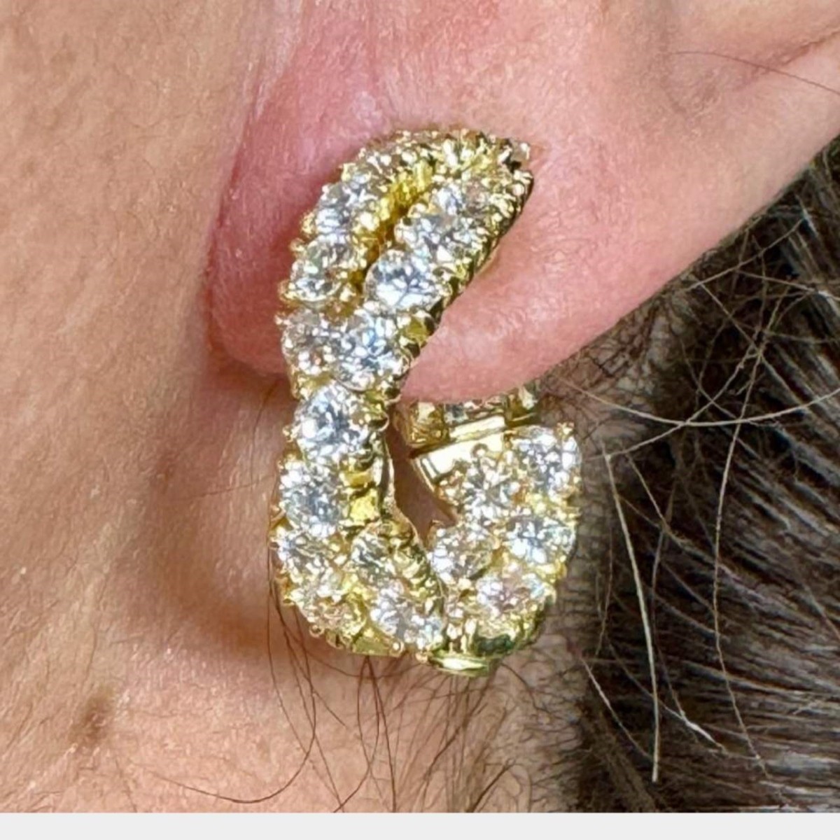 Diamond and 18K Earrings