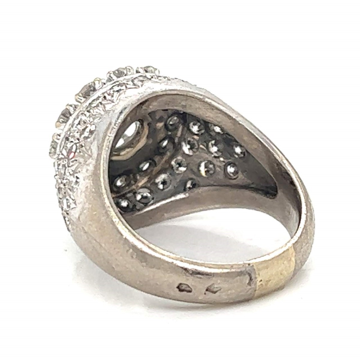 Deco Diamond and Platinum Ring