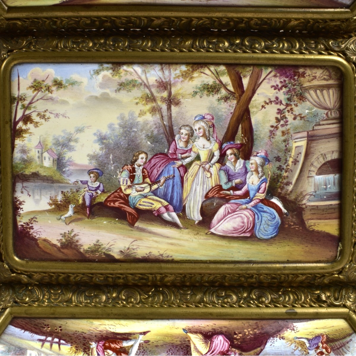 Viennese Painted Enameled Tray