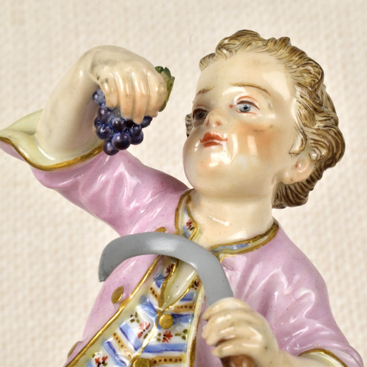 Meissen Porcelain Figurine of a Boy with a Sickle