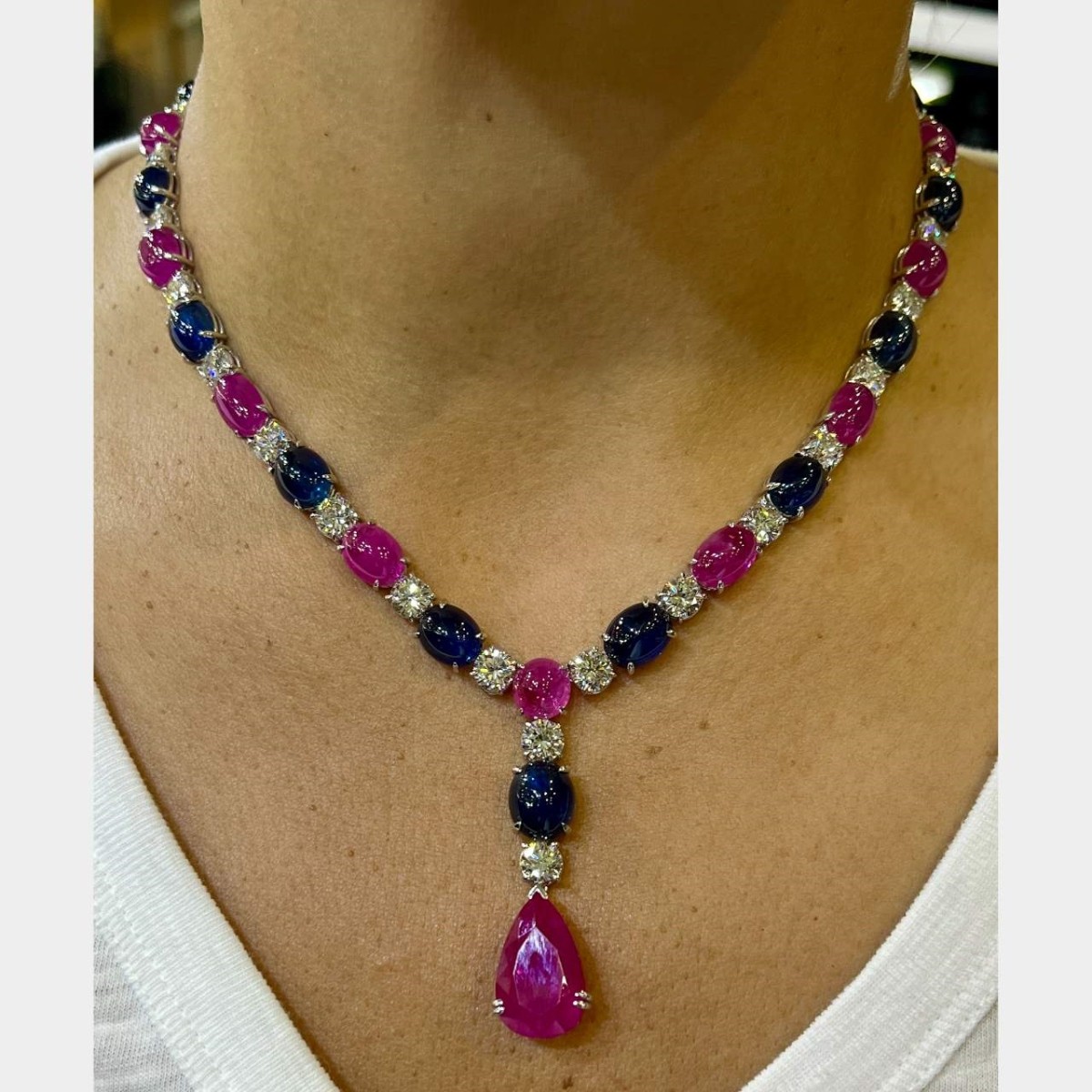 GIA Gemstone and 18K Necklace