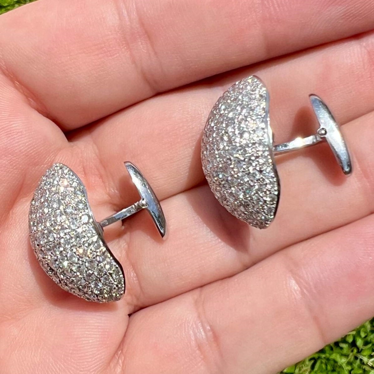 Diamond and 18/14K Gold Cufflinks