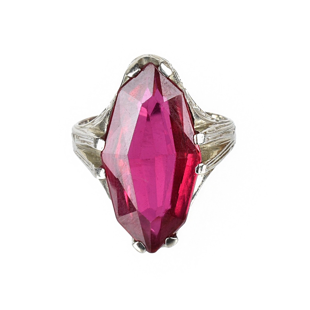 Deco Ruby and 18K Ring