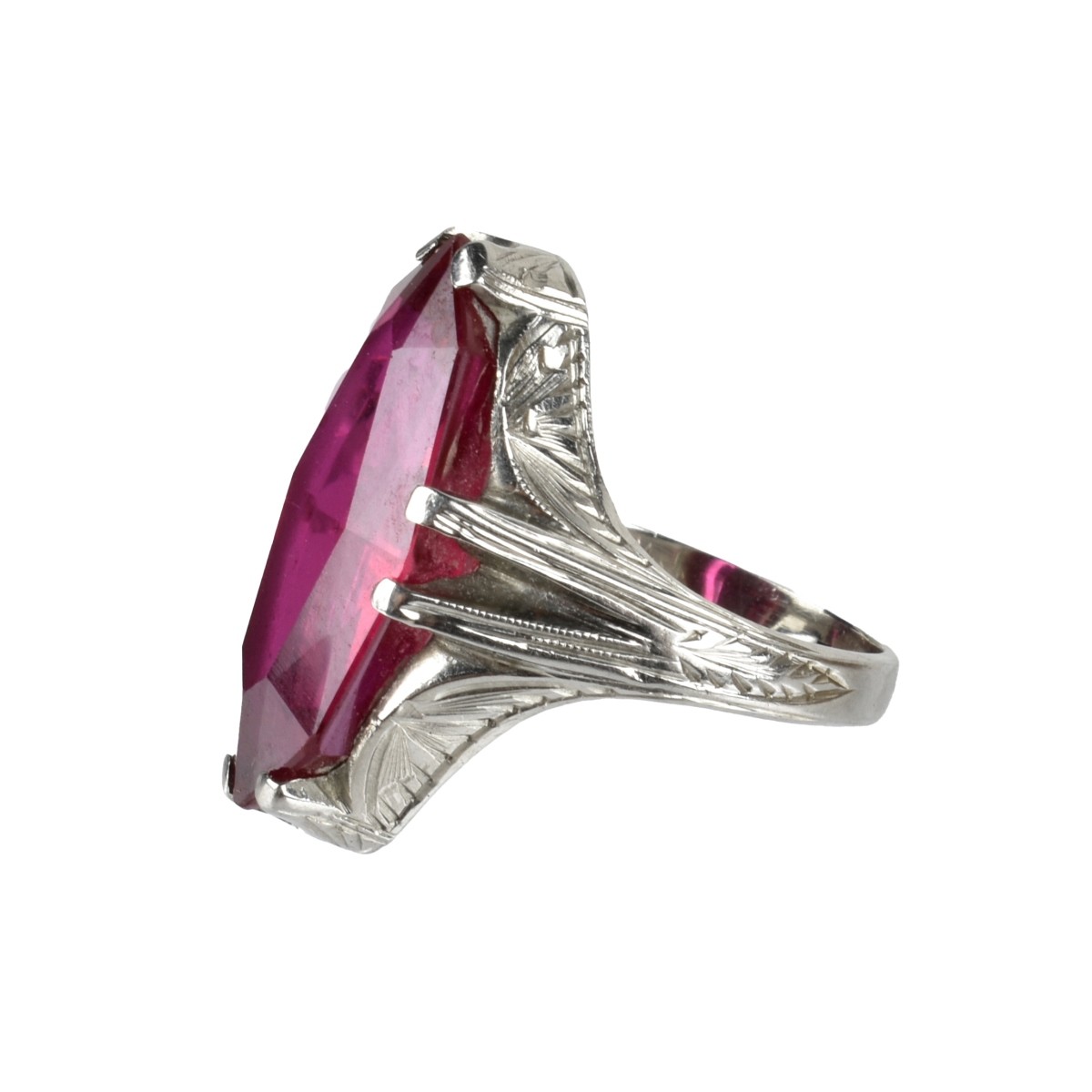 Deco Ruby and 18K Ring