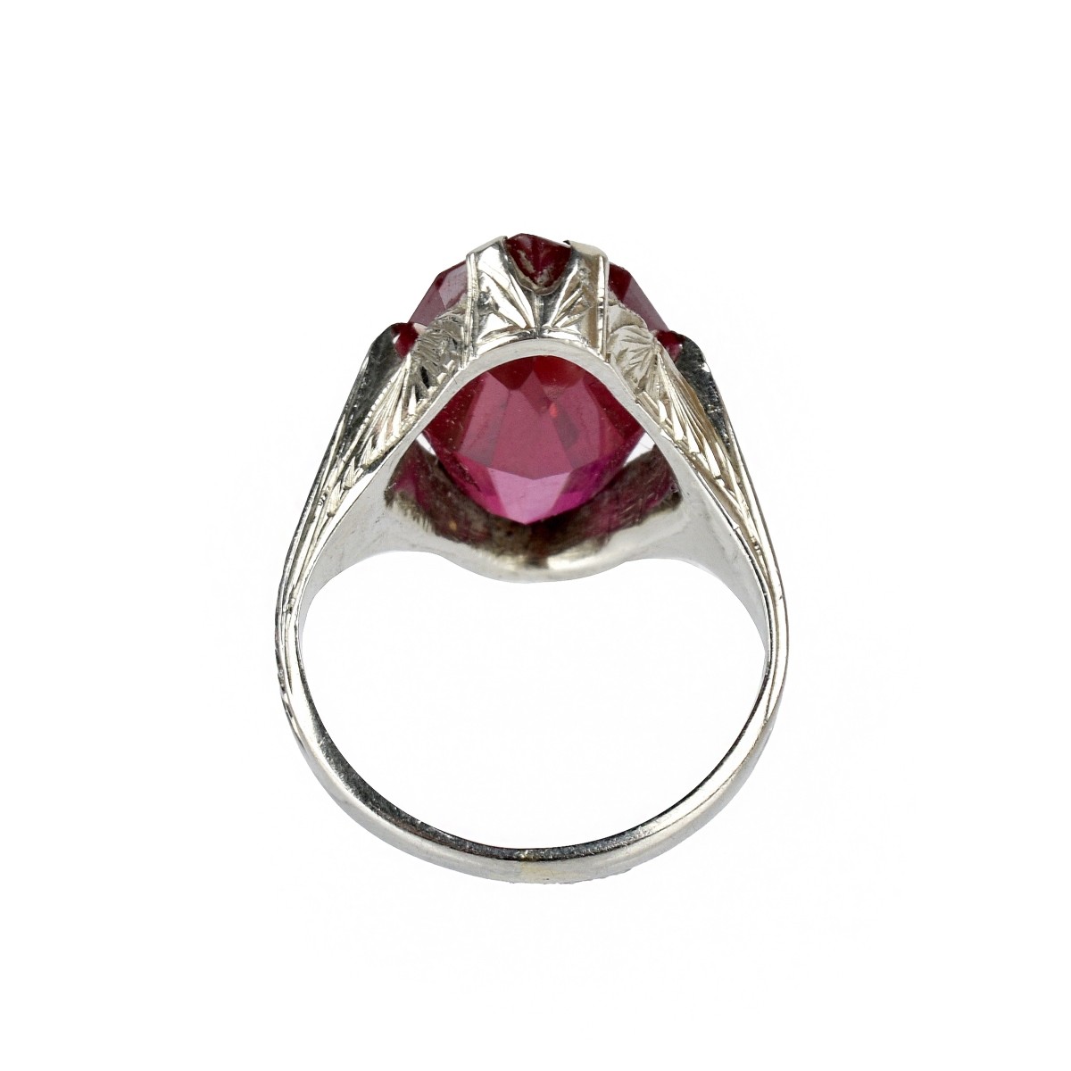 Deco Ruby and 18K Ring