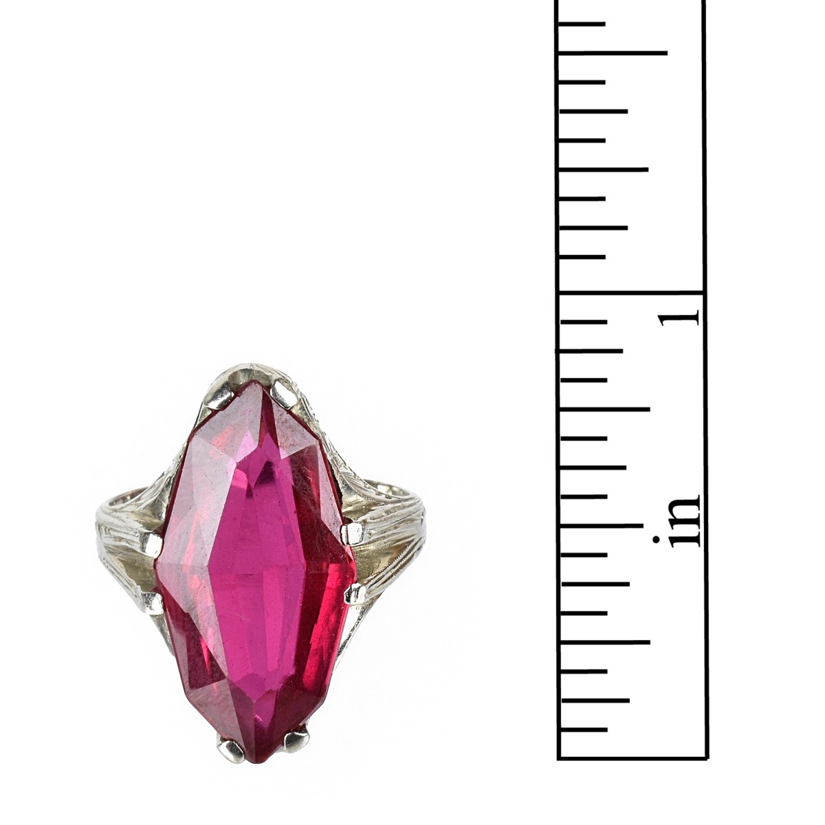 Deco Ruby and 18K Ring