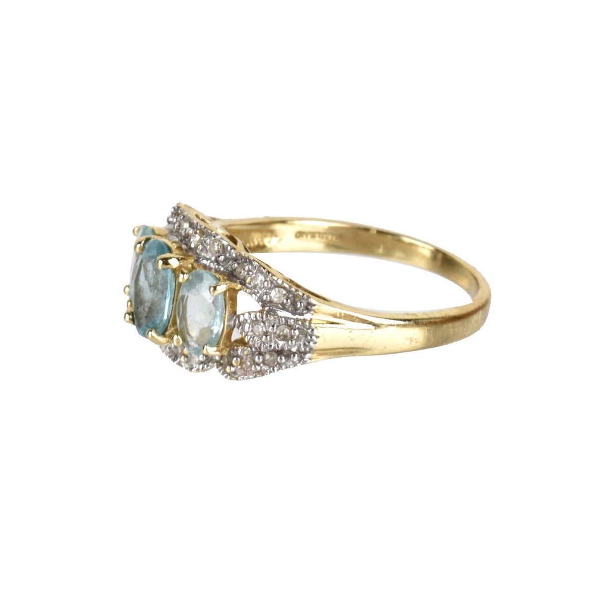 Topaz, Diamond and 14K Ring