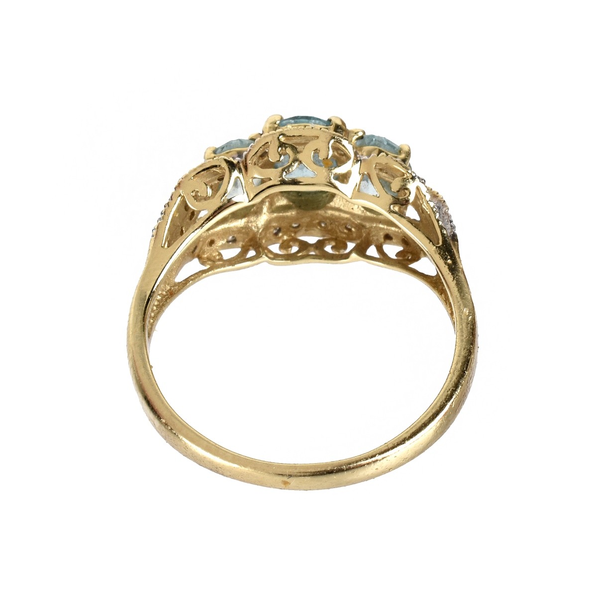 Topaz, Diamond and 14K Ring