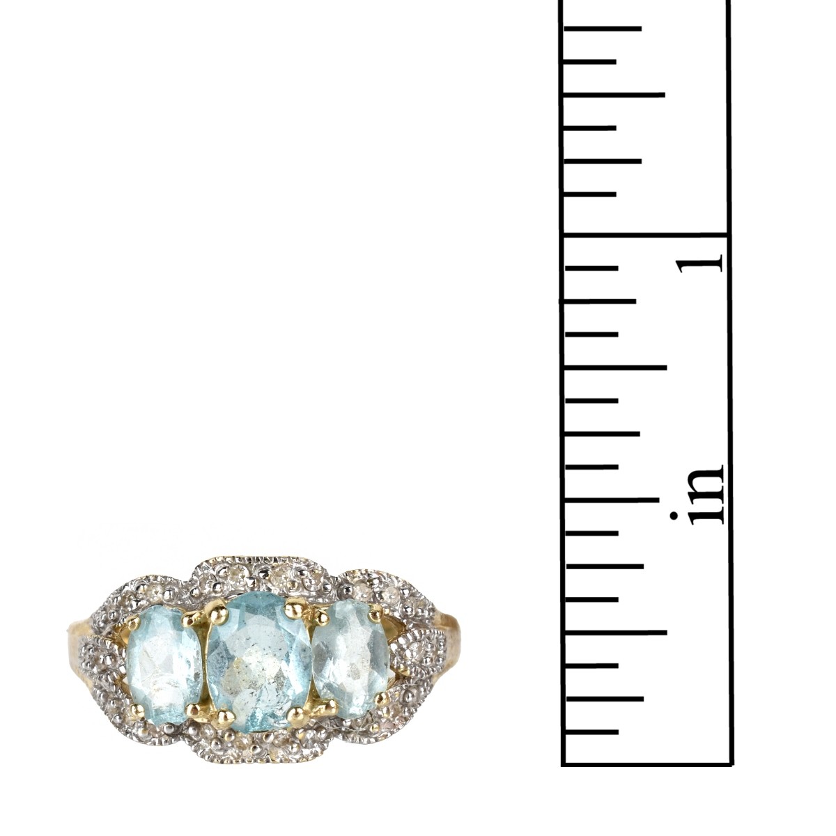 Topaz, Diamond and 14K Ring