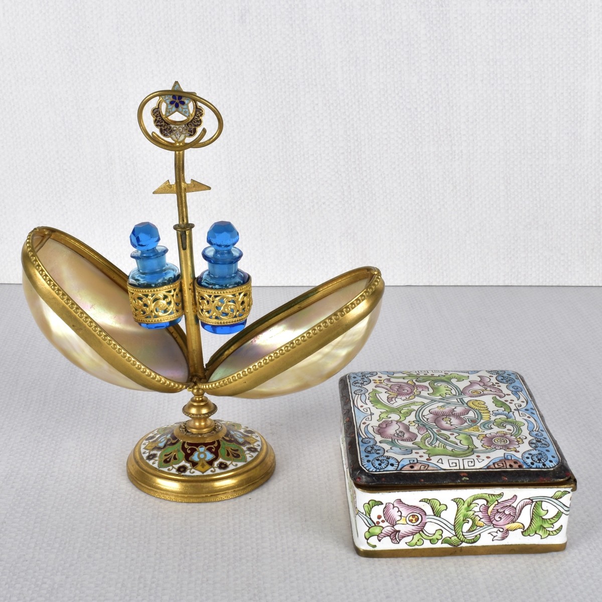 Antique French Perfume Holder and Box