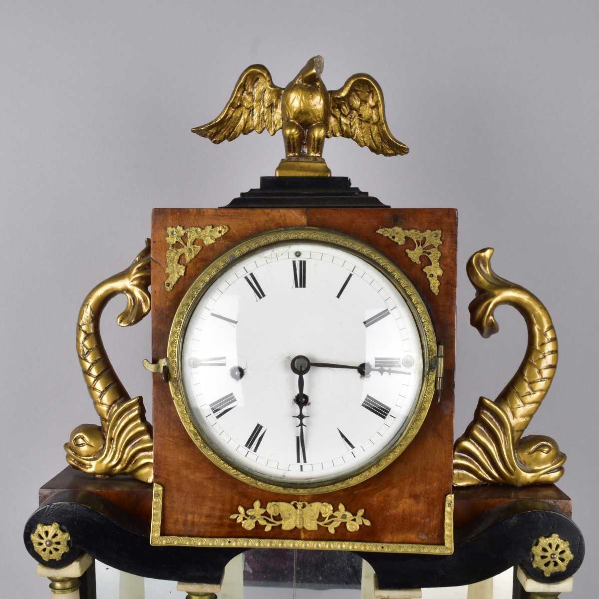 Biedermeier Portico Mantle Clock