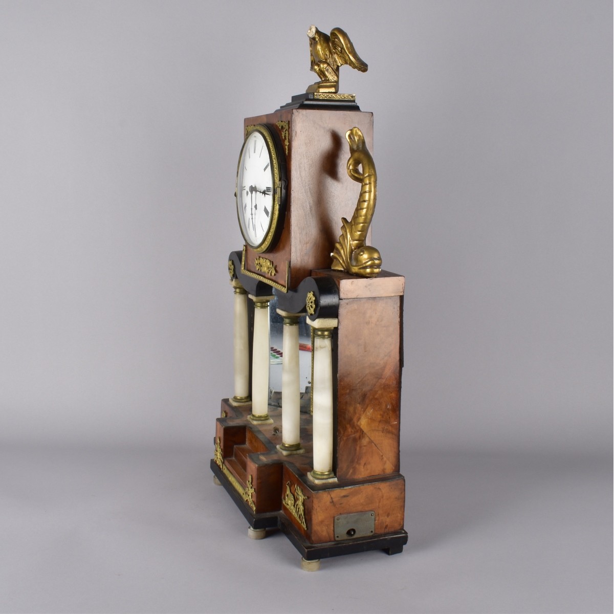 Biedermeier Portico Mantle Clock