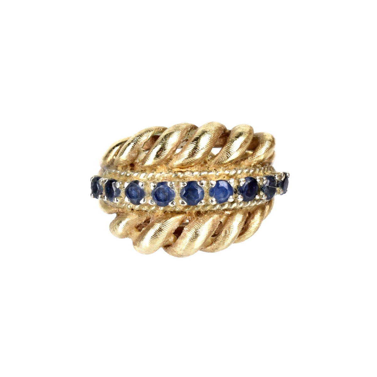 Sapphire and 14K Ring