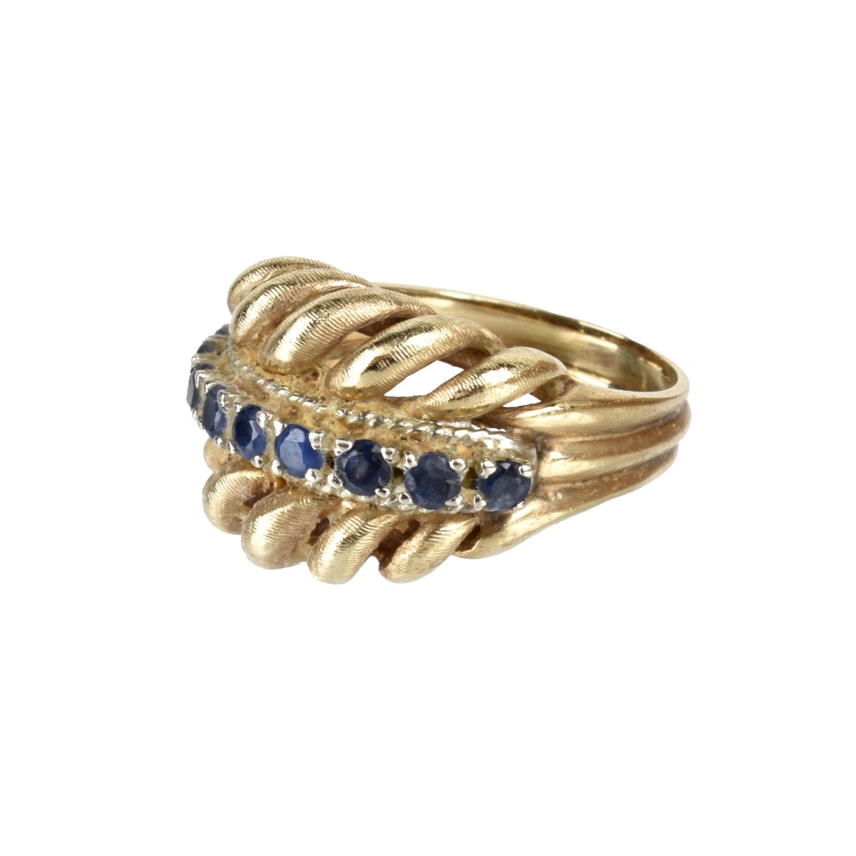 Sapphire and 14K Ring