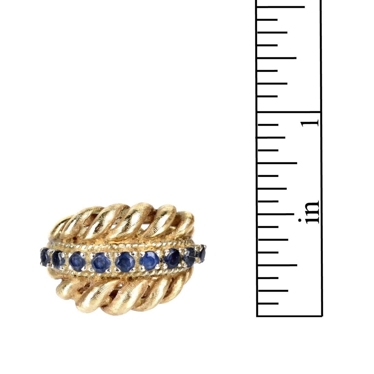 Sapphire and 14K Ring