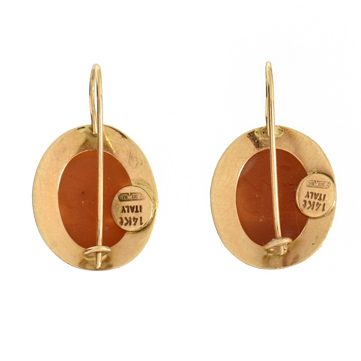 14K Cameo Earrings