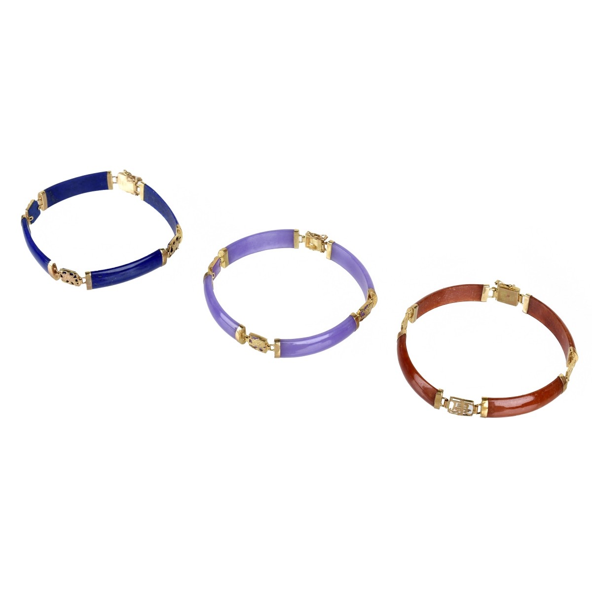 Hardstone and 14K Bracelets