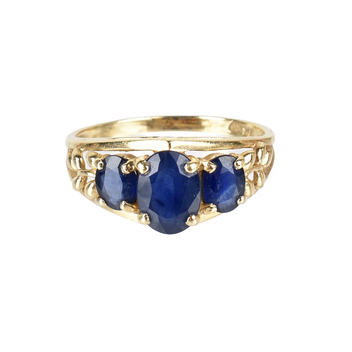 Sapphire and 14K Ring